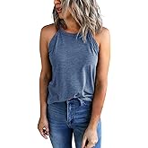 Yuccalley Women's Halter Tank Tops Summer Sleeveless Racerback Shirts High Neck Casual Camis