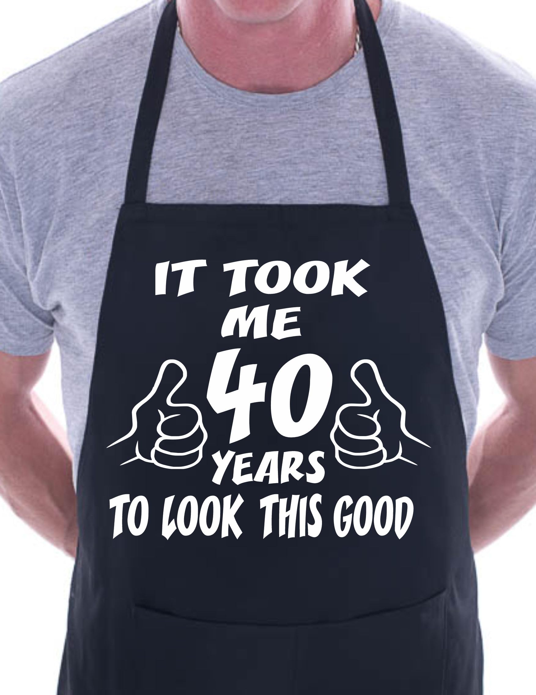 Print4U 40th Birthday It Took 40 Years BBQ Cooking Funny Novelty Apron Black