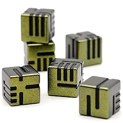 D6 Metal Dice, 16mm 6 Sided Dice Set, ZHOORQI