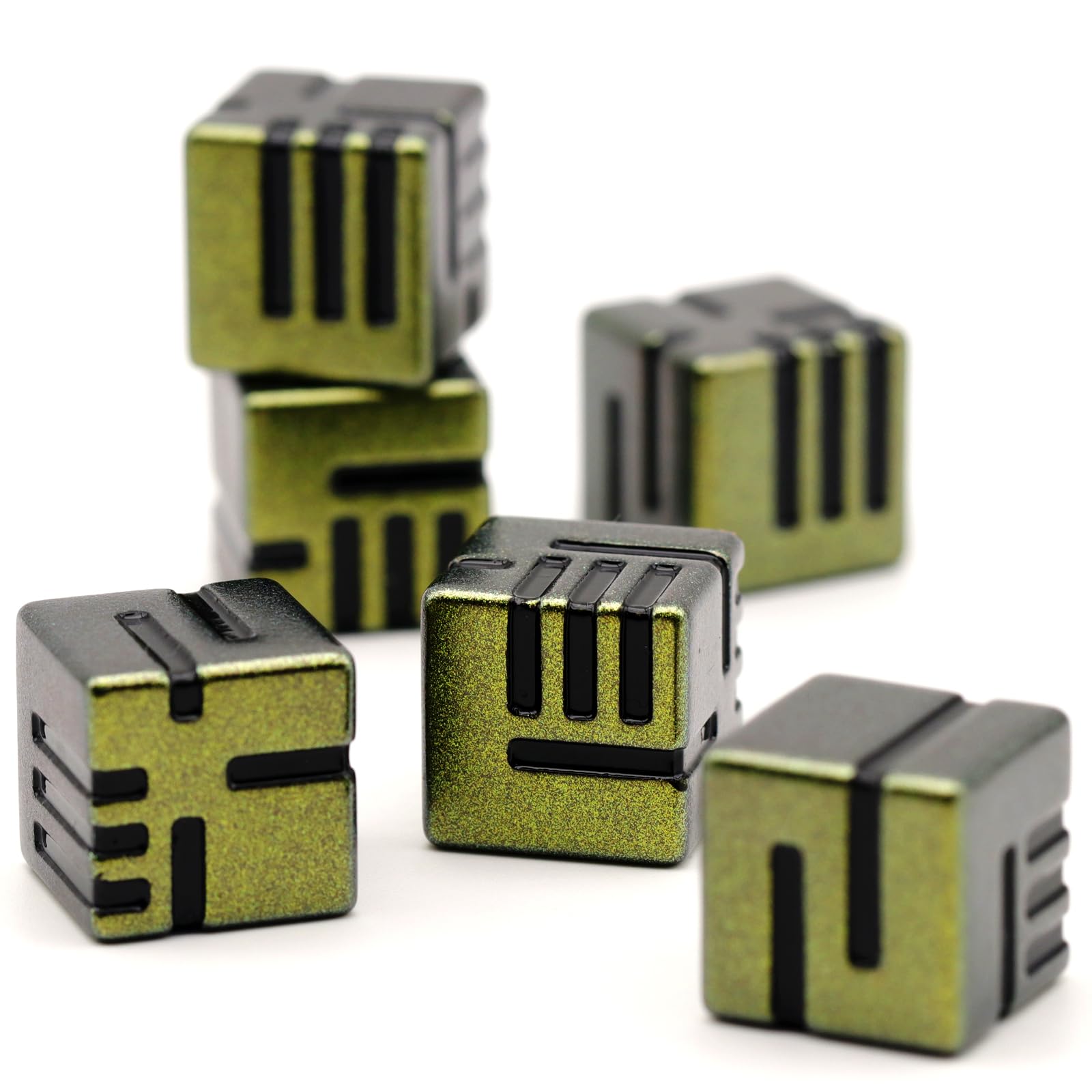 D6 Metal Dice, 16mm 6 Sided Dice Set, ZHOORQI