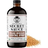 Bartender's Secret Sauce USDA Organic Demerara Syrup 16 oz - Rich Syrup