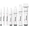 7 White Chalk Markers for Chalkboard Signs, Blackboard, Car Window, Bistro, Glass | 7 Variety Pack - Thin, Fine Tip, Bold & Jumbo Size Erasable Liquid Chalk Pens (1mm, 3mm, 6mm, 8mm, 10mm, 15mm, 30mm)