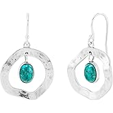 Silpada 'Pin the Dart' Sterling Silver Compressed Turquoise Drop Earrings