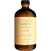 Eleven Drops White Tea Fragrance Oil - Pure Essential Oils Blend for Diffusers (Reed, Ultrasonic Refills), Aromatherapy, Long Lasting Home Hotel Scent (4 Fl. Oz, White Tea)