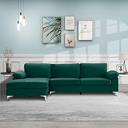 EMKK 103” Velvet Modular Sectional Sofa