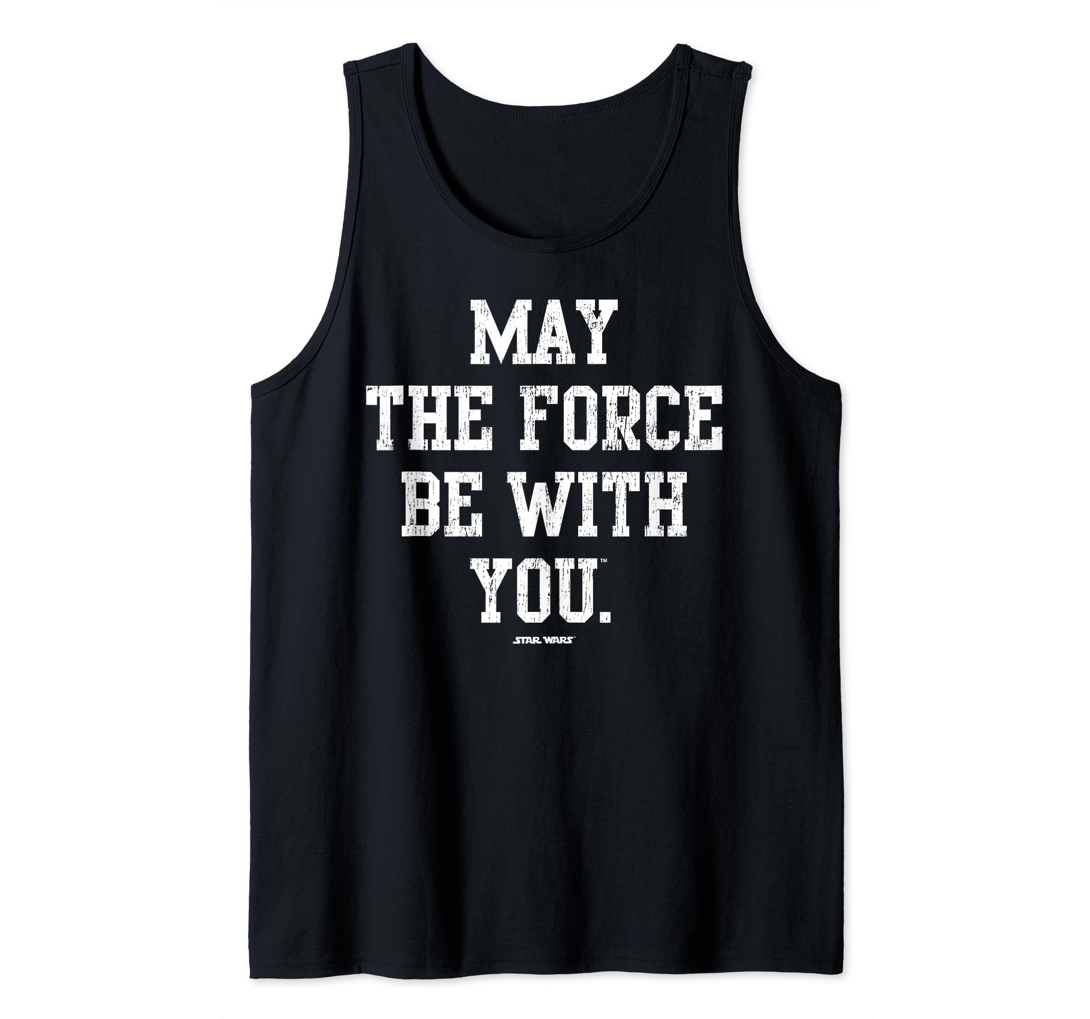Star Wars May The Force Be With You Bold Collegiate Logo Tank Top