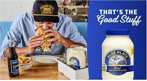 BLUE PLATE REAL MAYONNAISE, HOMESTYLE MAYO FOR CHICKEN SALAD TO DEVILED EGGS, 30 FL OZ JAR (PACK OF 1)