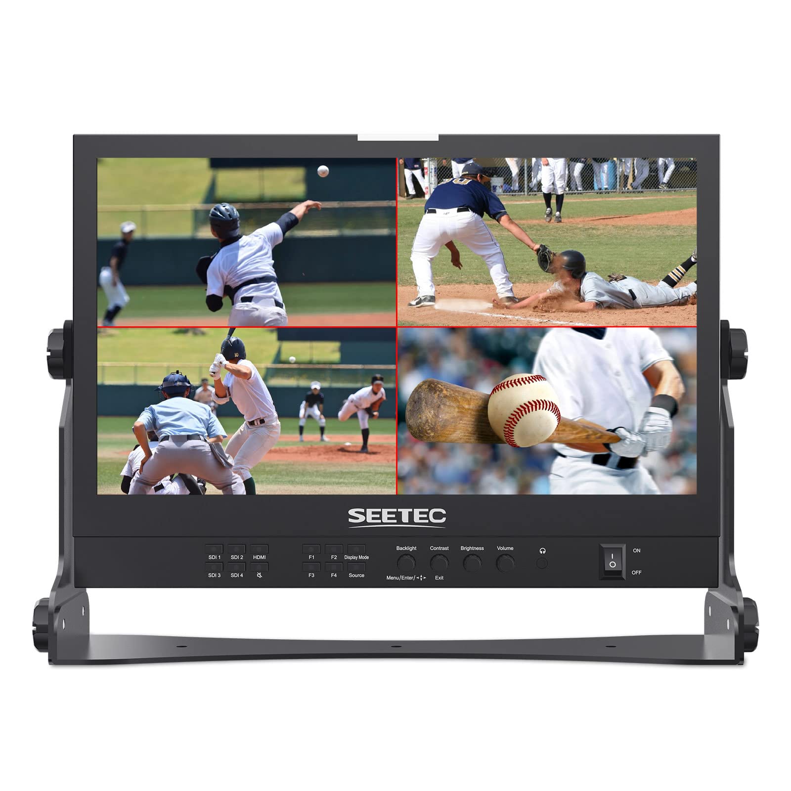 SEETEC ATEM156S 15.6インチ マルチカメラ 放送 プロダクションモニター Waveform LUT HDR 4X3G SDI 入力と出力 HDMI RS485 フルHD 1920x1080