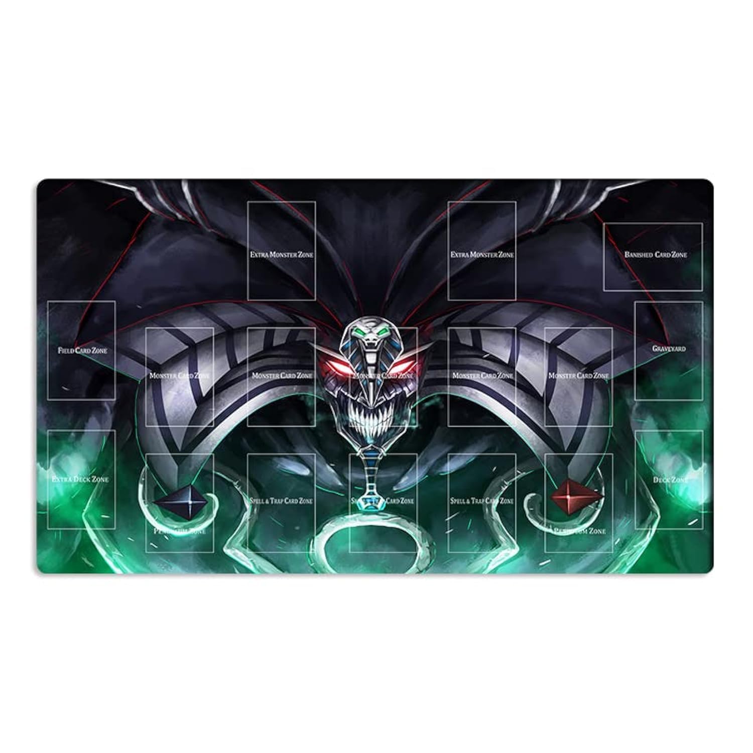 New Mlikemat Play Mat Exodia, The Destroyer TCG CCG OCG Trading Card Game Mat with Zones and Free Bag (ZD039-185-A)