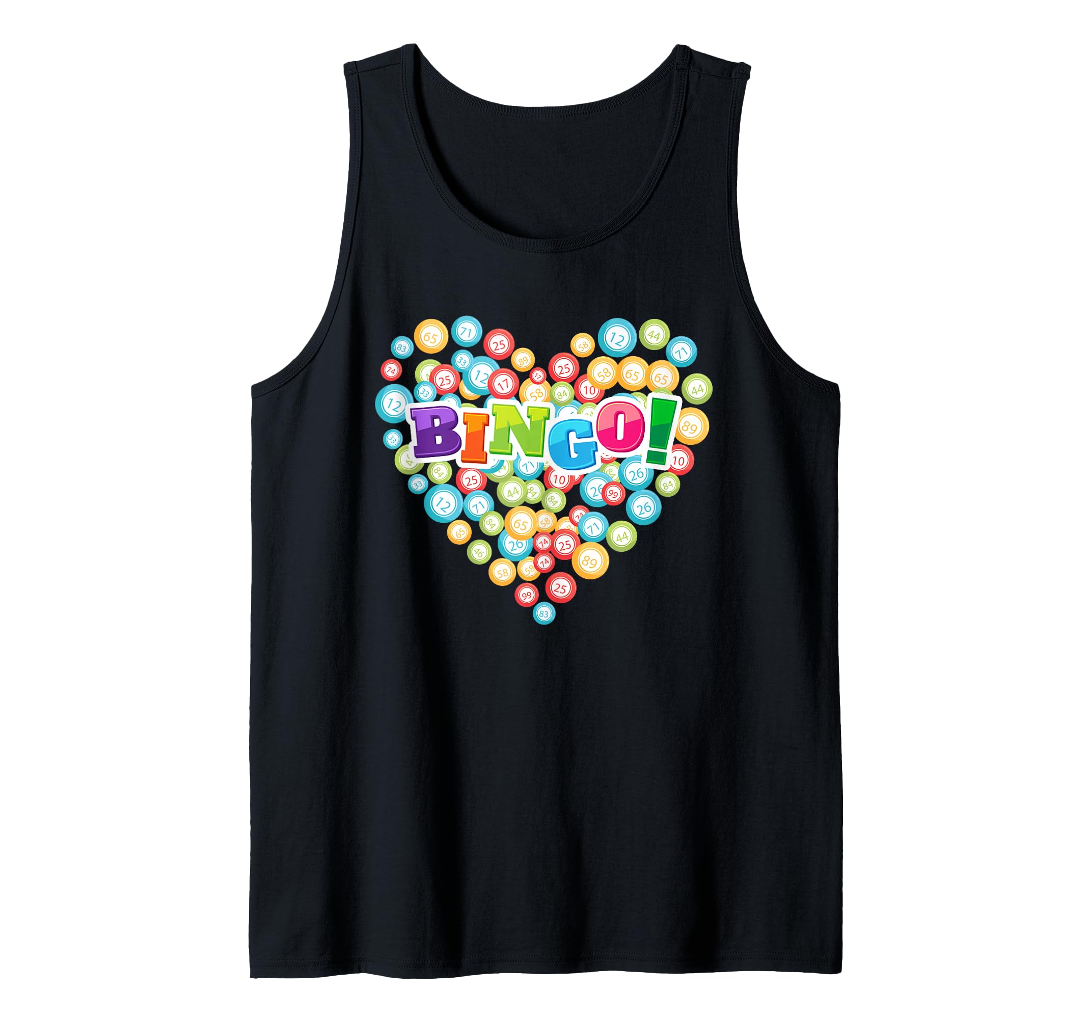 Lottery Bingo Player Gambling Lover Gift Lotto Heart Bingo Tank Top