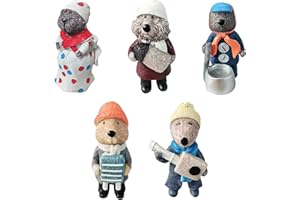 Lyxaof Jug Band Christmas Decorations Resin Otters Muppet Emmet Otters Statue Christmas Jug-Band Organic Art Dolls Ornaments