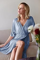 Ekouaer 3 in 1 Labor/Delivery/Hospital Gown