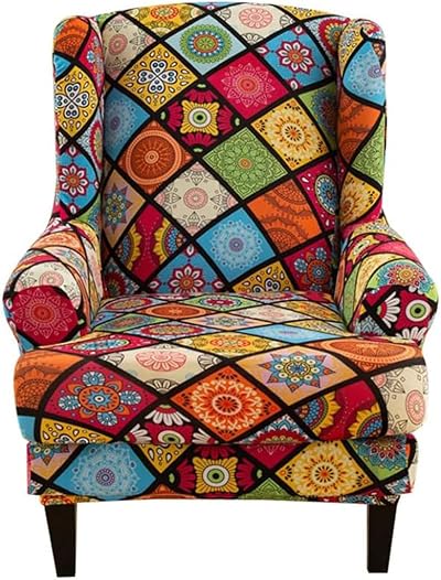 Highdi Mandala 2-Piece Armchair Cover with T-Shaped Cushion Cover