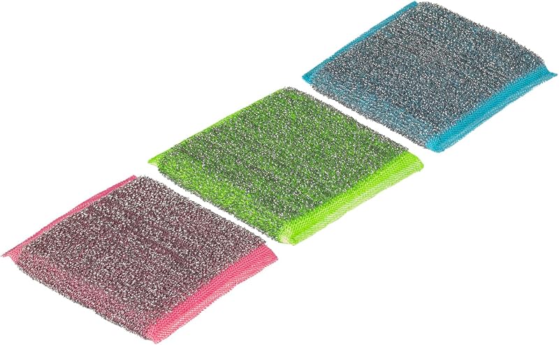 Esponja Vileda Glitzi Power INOX Colors, Exterior de Acero Inoxidable