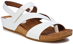 EuroSoft Women's Gianetta Sandal, White, 7