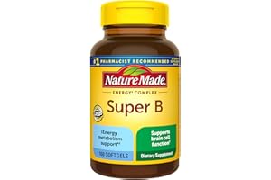 Nature Made Super B Energy Complex, Dietary Supplement for Brain Cell Function Support, 160 Softgels, 160 Day Supply