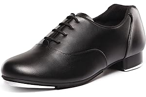 Linodes Unisex Soft Leather Upper Lace Up Tap Shoe Dance Shoes for Women and Men's Dance Shoes