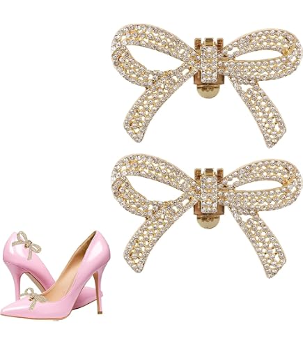 4 Pinces à Chaussures Abeille Strass - Métal Amovible Pour Talons Hauts Femmes | Déco Chaussure Élégante