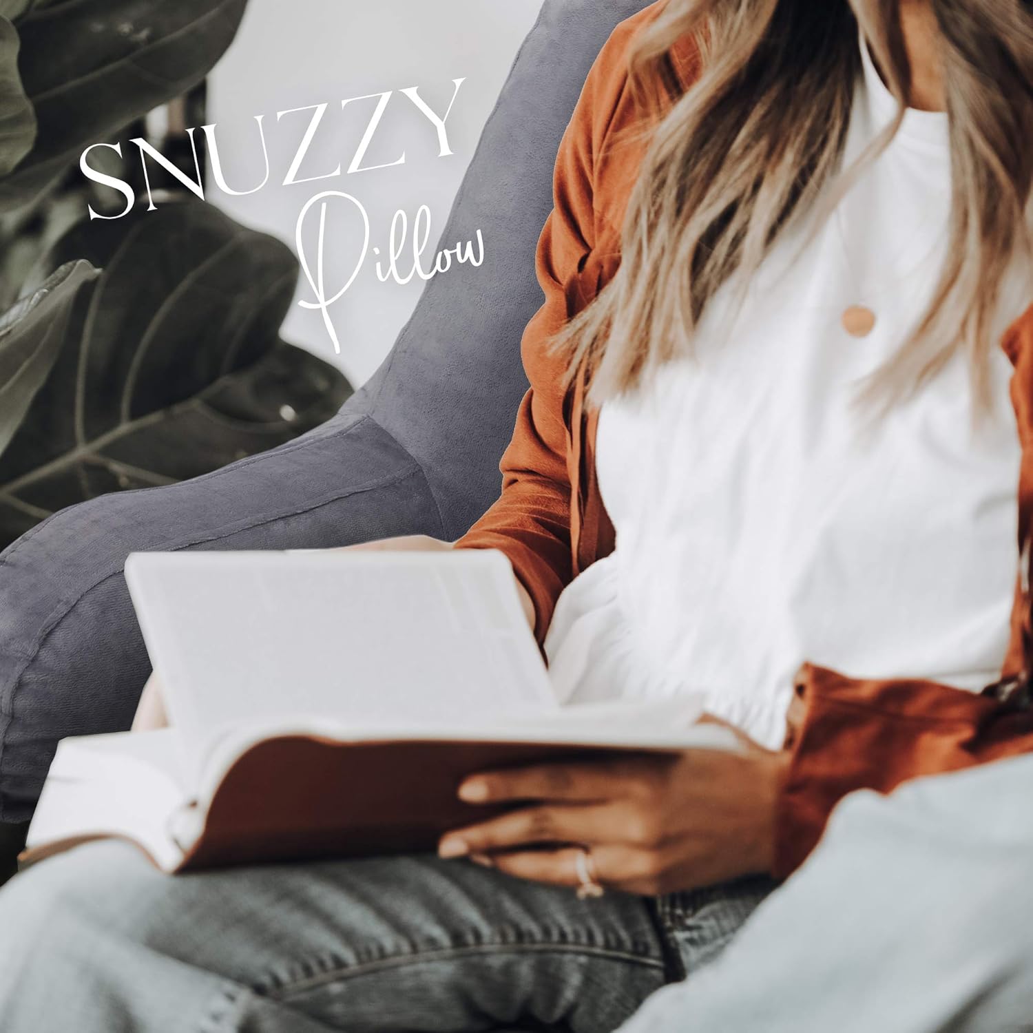 ATX Snuzzy Pillow - Bed Reading Pillow with Arms - Backrest for Sitting Up in Bed - Watching Tv, Gaming, Studying, Working - Extra Large Size for Adults: Home & Kitchen