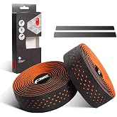CNC Road Bike Handlebar Tape, 2.5 mm 2‑Pack Bicycle Handle bar Wrap, Orange | EVA cycling bar tape, extra long 2350 mm, non‑slip sweat‑resistant handlebar wrap for road &amp; gravel bikes, multiple colors