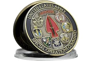 Pièce de défi des opérations spéciales de l'armée américaine – Pièce militaire SOCOM avec motif aéroporté et ailes