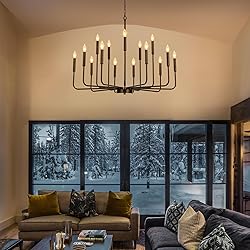 Gifarich Black Chandeliers for Dining Room Light