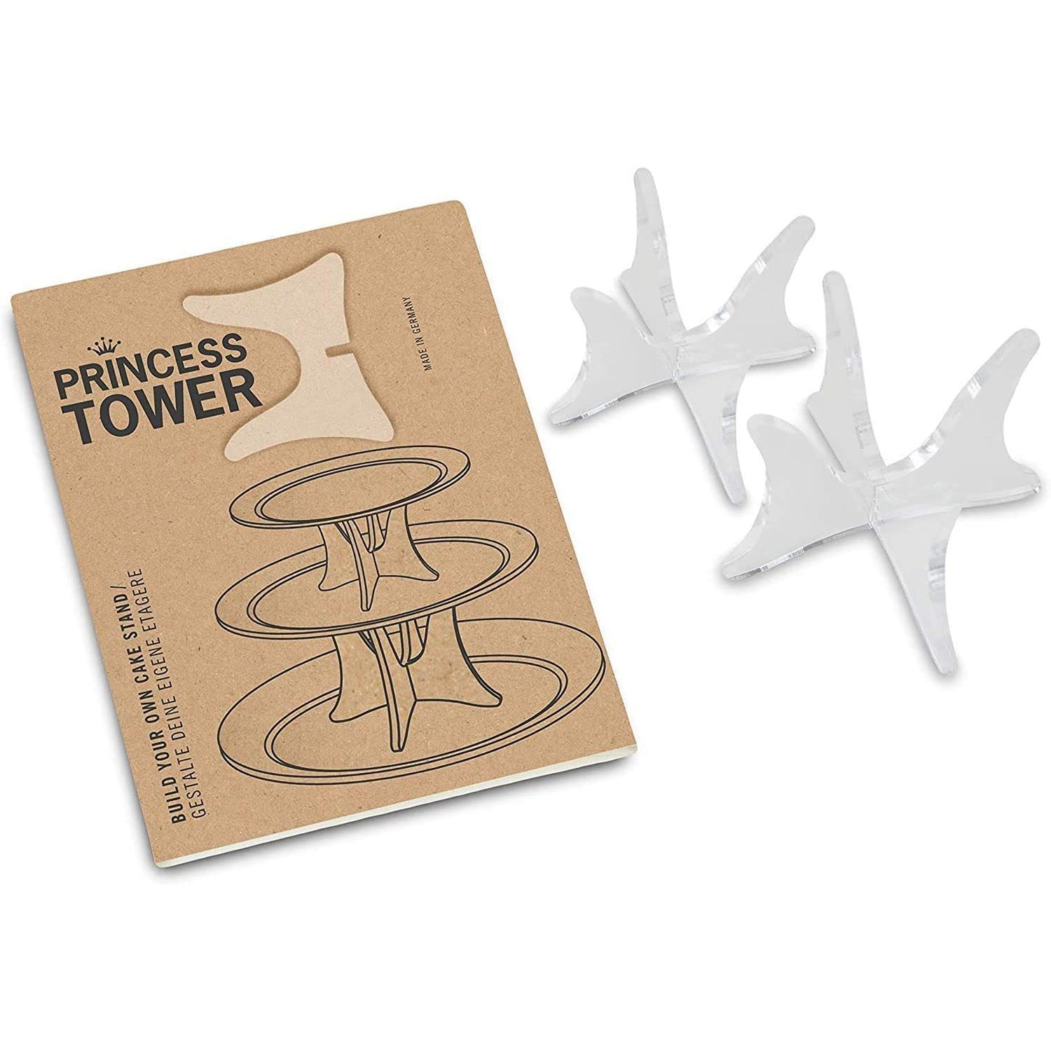 Brainstream A005156 Princess Tower Create Your Own Cake Stand, Plastic, Colourless