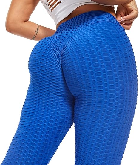 Amazon Co Jp Aingrirn 女性用アンチセルライトレギンス スクワットプルーフタイツを実行している女性用ハイウエストジム用テクスチャードヨガパンツ Color Navy Size Large ホーム キッチン