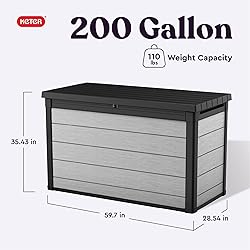 Keter Denali 200 Gallon Resin Large Deck Box with