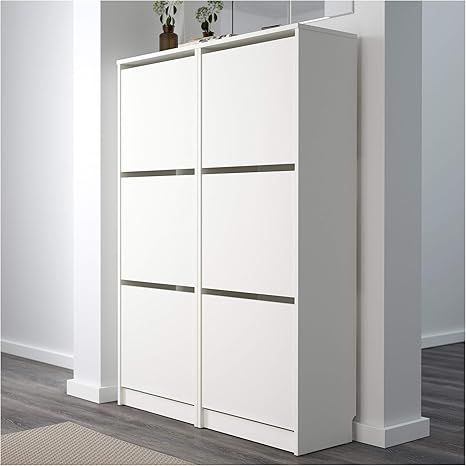 Amazon Ikea イケア Bissa 靴収納用キャビネット 3コンパートメント ホワイト シューズボックス オンライン通販
