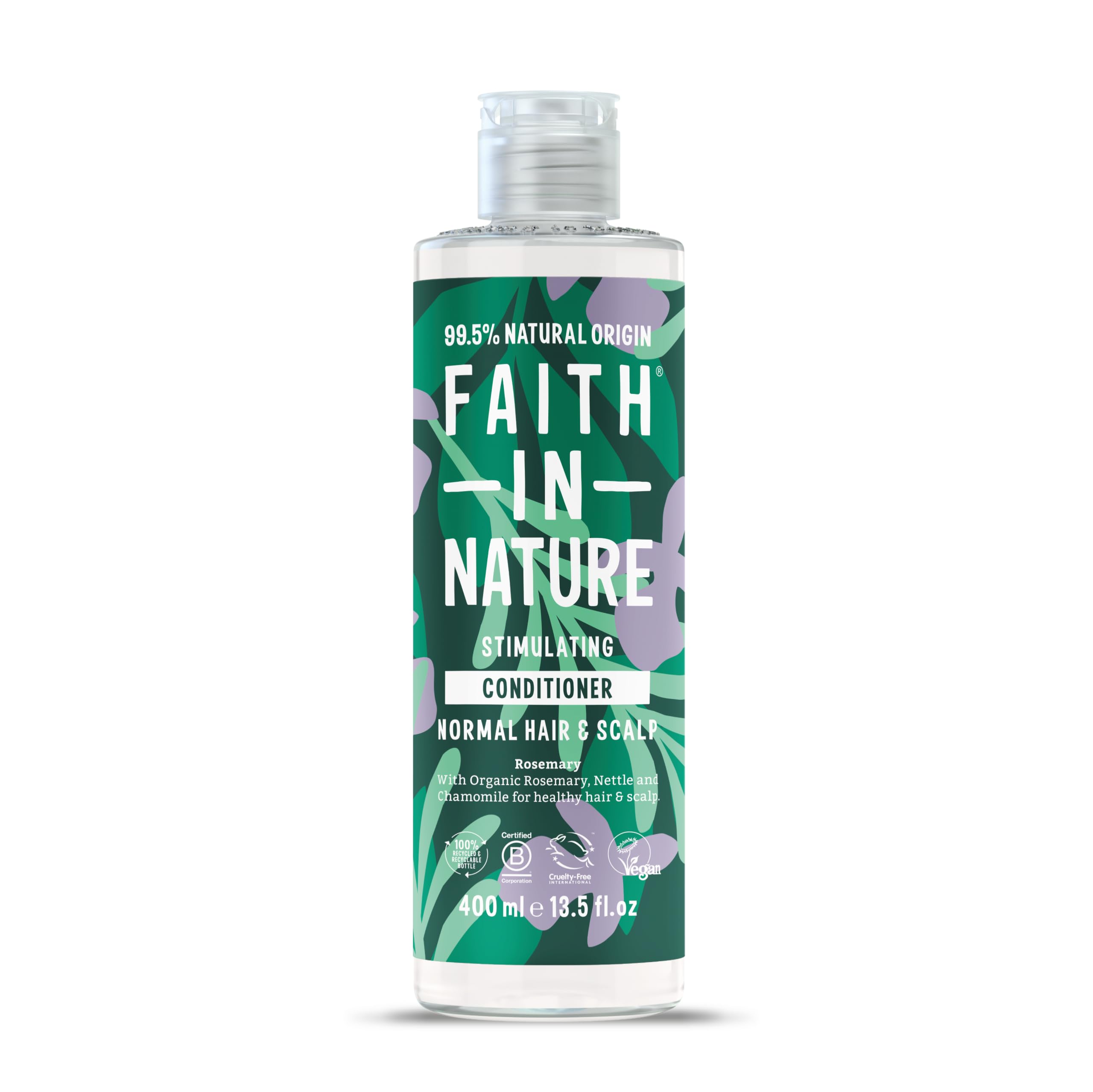 Faith In Nature Natural Rosemary Conditioner, Stimulating for Normal Hair & Scalp, Vegan & Cruelty Free, No SLS, Silicones or Parabens, 400ml โ image 1