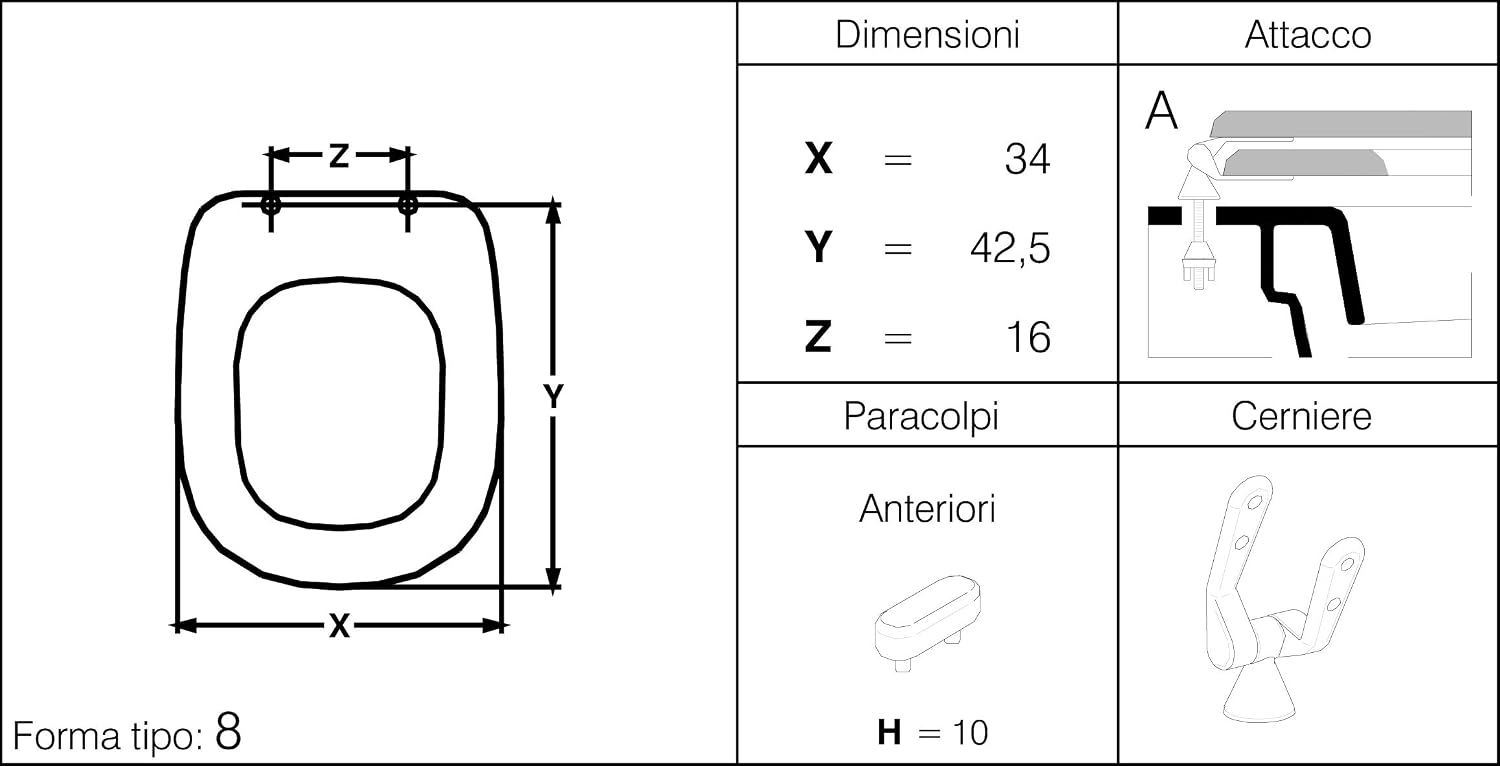 Dedicato Tesi Toilet Seat, Bianco Europeo - Image 4