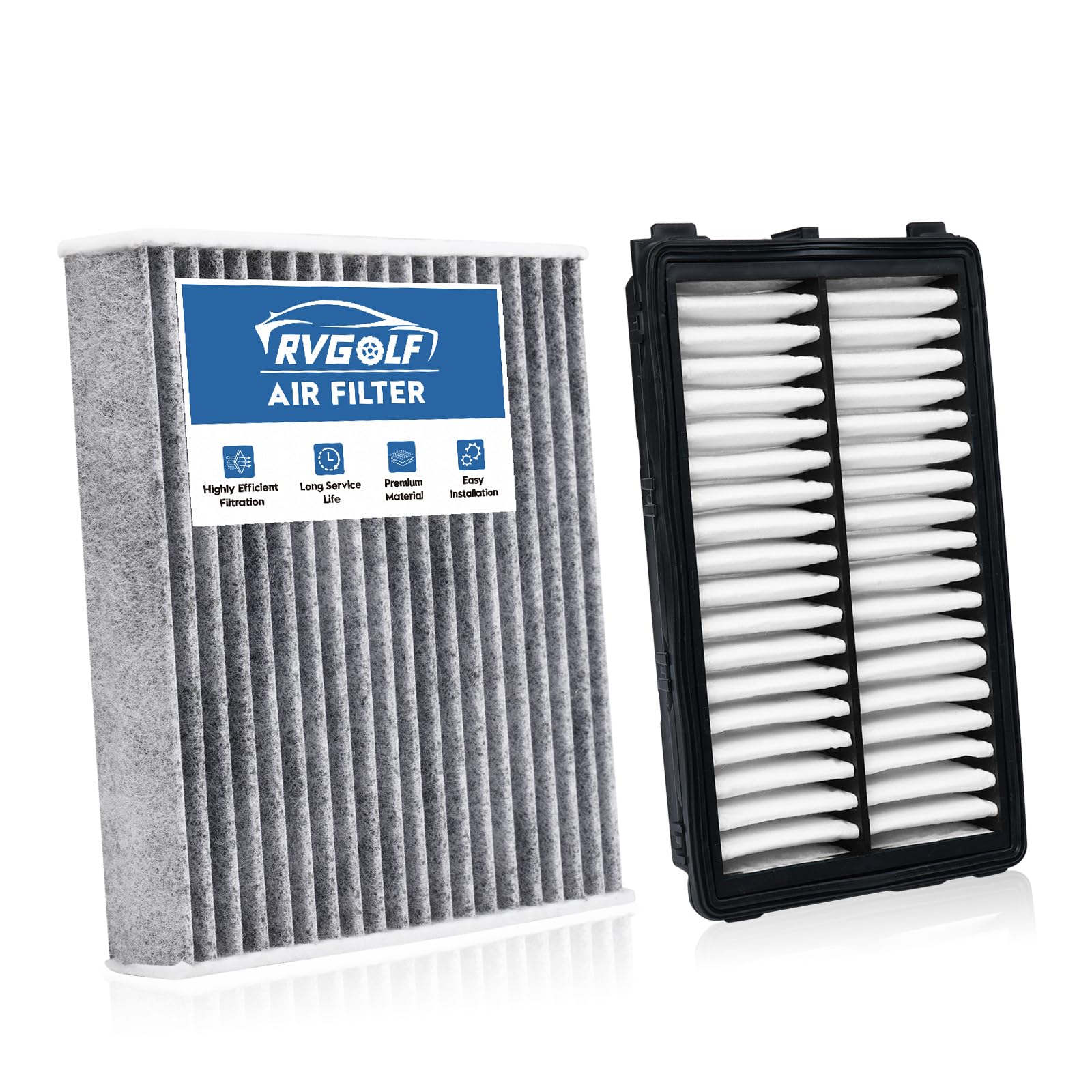 Photo 1 of RVgolf Engine + Cabin Air Filters Fit 22-26 Tucson, 21-26 Santa Fe, 20-26 Sonata, 22-26 Santa Cruz, 21-26 Sorento(All not for hybrid) Engine Air Filter Replace Accessories 97133L1000 28113L1000