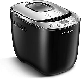 Amazon.com: CROWNFUL 12-in-1 Automatic Bread Machine, 2 LB Programmable Bread Maker with Amazon.com: CROWNFUL 12-in-1 Automatic Bread Machine, 2 LB Programmable Bread Maker with