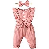 Mioglrie Newborn Baby Girl Clothes One Piece Jumpsuits Clothes Short Sleeve Rompers Summer Clothes for Baby