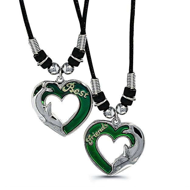 Mood Necklace 2pc Friendship Pendant "Best Friends