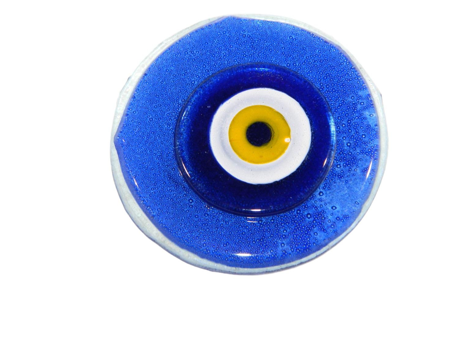Jeannieparnell 593-5cm Lucky Evil Eye Fusion Glass Charm Fridge Magnet Amulet Gift for Protection & Good Luck