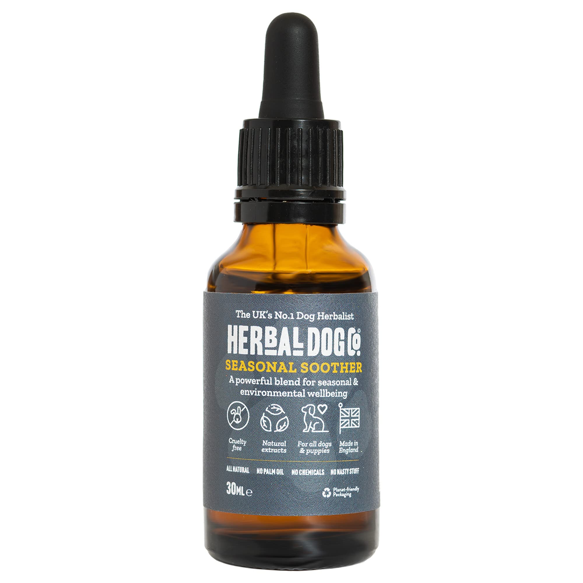 Herbal Dog Co HerbaCare Seasonal Soother Tonic Drops, 30ml - Immune Support for Dogs & Puppies - Dog Supplement - All-Natural, Made in UK