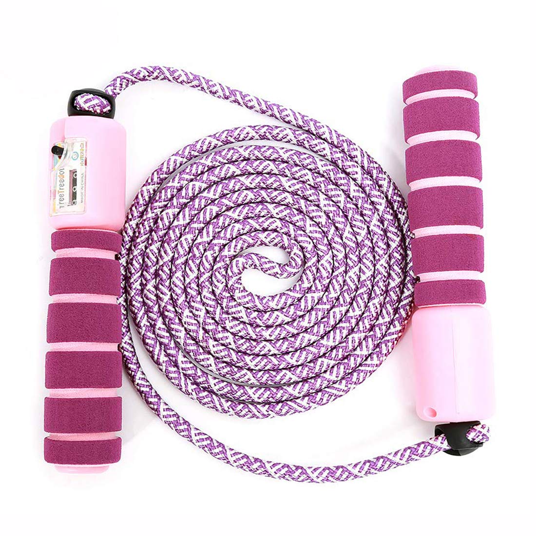 Joyfeel's Store Jump Rope Kids Speed Rope with Counter Anti-Slip Foam Grips Handles for Fitness Boxing,Workout, Crossfit (Purple)