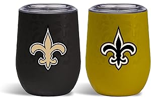 The Memory Company Officially Licensed NFL 2-Pack Home/Away Leopard SS Stemless Wine Tumblers