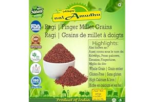 nalAmudhu Ragi | Finger Millet Grains | Kelvargu | Proso palcowe | Éleusine | Fingerhirse | Miglio da dito 908g / 2.Lbs
