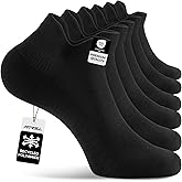 FITRELL Ankle Compression Socks for Women & Men - 5/6 Pairs Cushioned Arch Support Running Socks, Plantar Fasciitis Relief