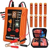 THIKPO Universal Fuel Injector Tester and Cleaner Tool Kit, DIY Cleaning Tool Kit, 8 Pulse Modes, 4 Wire Dual Channel for 2 Fuel Injectors, 8 Size Cleaning Adapters, 12V/5V Drive