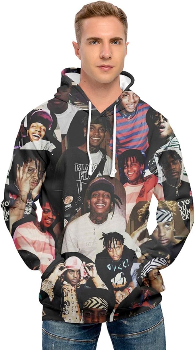 Hoodies 3D Ski Mask The Slump God Teen Harajuku Role Pullovers Kids