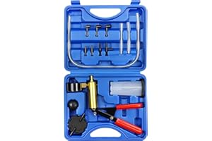 JoyFans 2 in 1 Hand Vacuum Pump Brake Bleeder Kit, One-Man Brake Clutch Fluid Power Steering Fluid Bleeding System Tester Tool for Automotive Motorcycle Car & Kitchen Food Sealing Use (Blue)