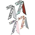 Gudessly Bag Handbag Handle Ribbon Scarf for Package Band Hair Head Neck Neckerchief Silk Scarf Bracele Oil and Ink Painting