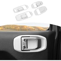 JWWY Red ABS Interior Trim Covers For Jeep Wrangler JL/JLU & Gladiator JT (2018-2025) – Speaker & A-Pillar Accents