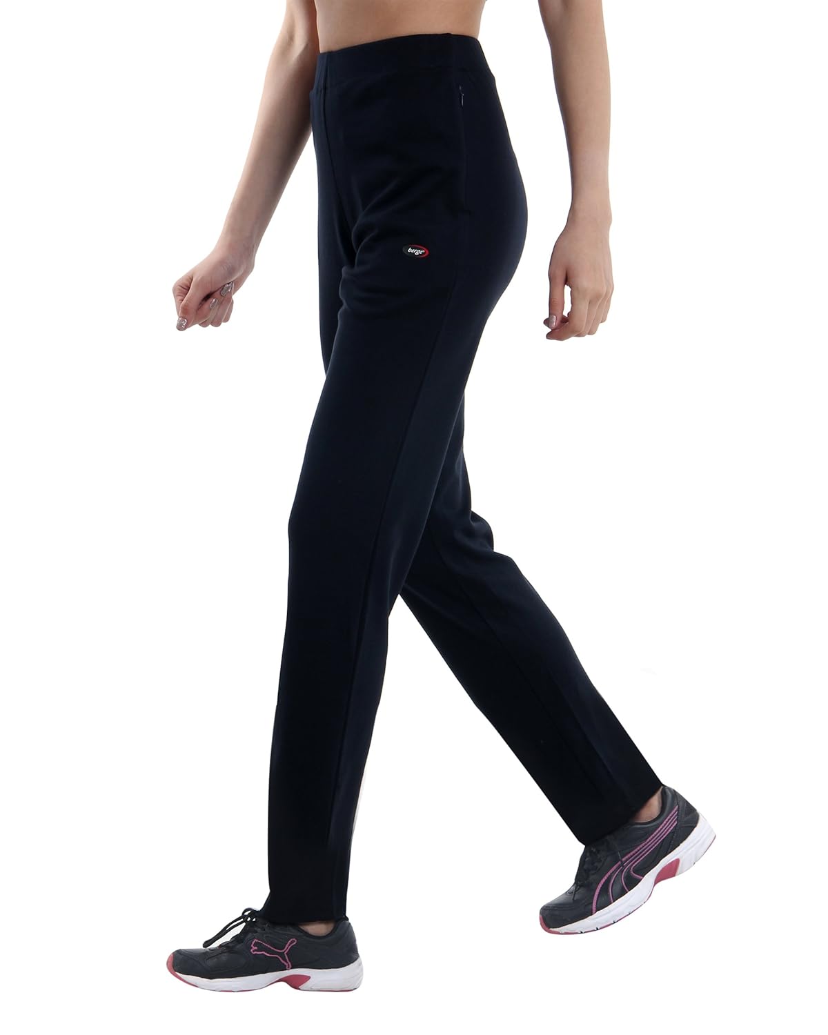 berge' ladies track pant knits navy comfort fit