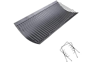 Uniflasy 27 Inches Ash Pan Replacement for Chargriller 1224, 1324, 2121, 2222, 2727, 2828, 2929 Charcoal Grills, Charbroil Replacement Part 17302056 Grill Grates with 2pcs Fire Grate Hanger