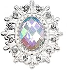 10PCS 28 * 25MM Rhinestone Buttons for Needlework Sewing Flatback Embellishments Decorative Button for Clothing DIY Manualidades Wedding Accessories Decorative